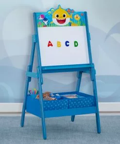 Delta Children Baby Shark Wooden Activity Easel With Storage