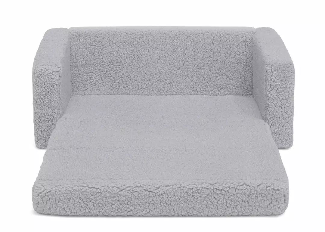 Delta Children Cozee Flip-Out Sherpa 2-in-1 Convertible Sofa To Lounger For Kids 7 Delta Children Cozee Flip-Out Sherpa 2-in-1 Convertible Sofa To Lounger For Kids