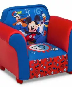 Delta Children Mickey Mouse Kids Upholstered Chair With Sculpted Plastic Frame Kids’ Chairs