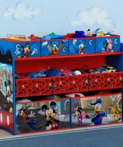 Delta Children Mickey Mouse Deluxe 9 Bin Design And Store Toy Organizer Storage