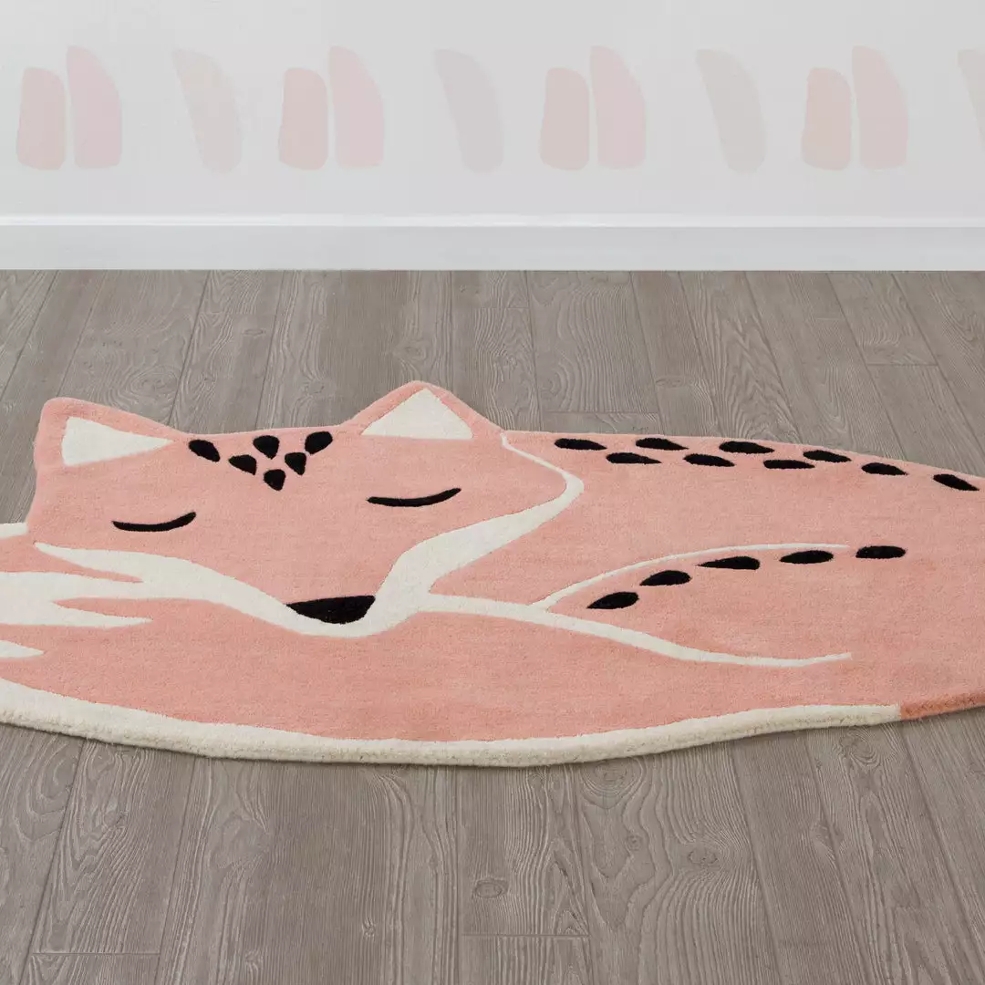 Delta Children Hand-Tufted 100% Wool Fox Rug Rugs 6 Delta Children Hand-Tufted 100% Wool Fox Rug Rugs