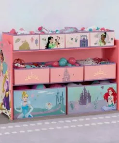 Delta Children Princess Deluxe 9 Bin Design And Store Toy Organizer Storage