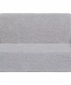 Delta Children Cozee Flip-Out Sherpa 2-in-1 Convertible Sofa To Lounger For Kids