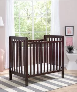 Delta Children Classic Mini Crib With 2.75-inch Mattress - Convertible To Twin Bed Baby Cribs