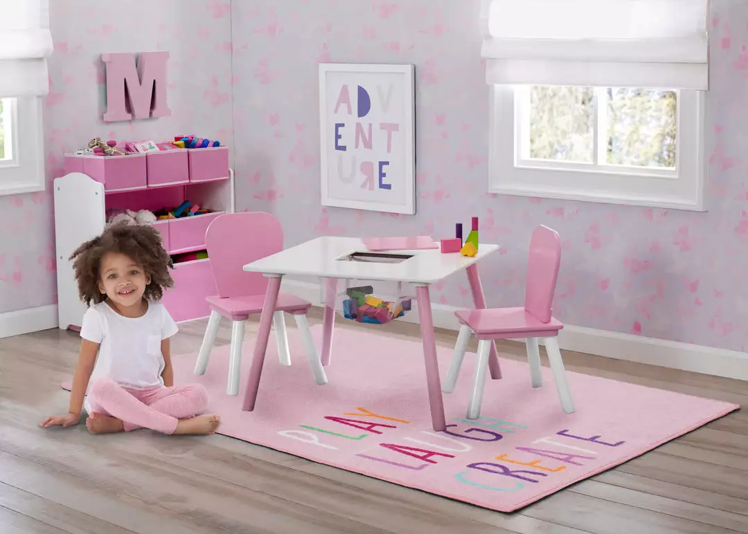 Delta Children Play/Laugh/Create Rectangle Area Rug For Kids, 39-Inch X 59-Inch 3 Delta Children Play/Laugh/Create Rectangle Area Rug For Kids, 39-Inch X 59-Inch