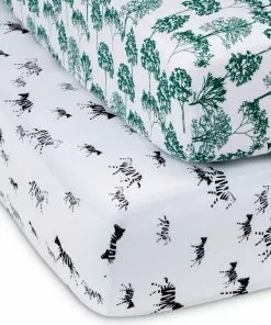 Delta Children What's New Modern Safari Fitted Crib Sheets - 2 Pack