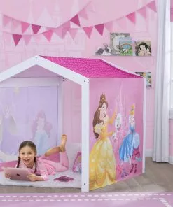 Delta Children Princess Indoor Playhouse With Fabric Tent For Boys And Girls