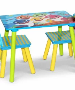 Delta Children Baby Shark 4-Piece Playroom Solution – Set Includes Table And 2 Chairs And 6-Bin Toy Organizer 11 Delta Children Baby Shark 4-Piece Playroom Solution – Set Includes Table And 2 Chairs And 6-Bin Toy Organizer