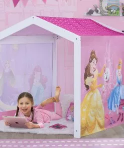 Delta Children Princess Indoor Playhouse With Fabric Tent For Boys And Girls