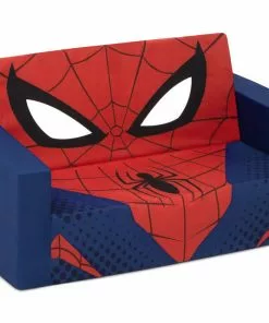 Delta Children Spider-Man Cozee Flip-Out Sofa - 2-in-1 Convertible Sofa To Lounger For Kids