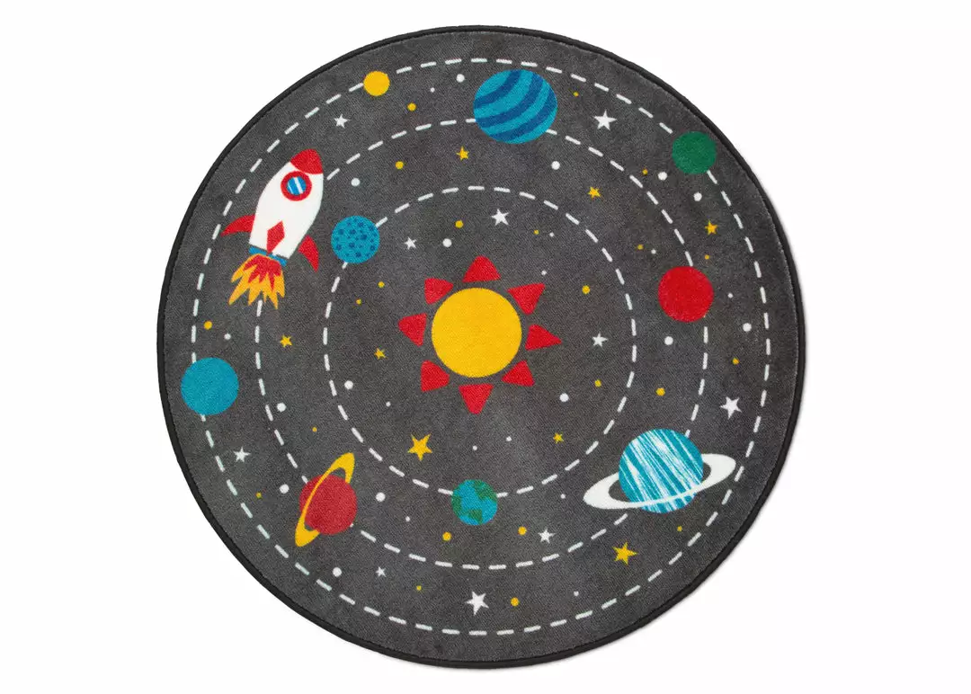 Delta Children Rugs Outer Space Round Area Rug For Kids, 39-Inch 4 Delta Children Rugs Outer Space Round Area Rug For Kids, 39-Inch