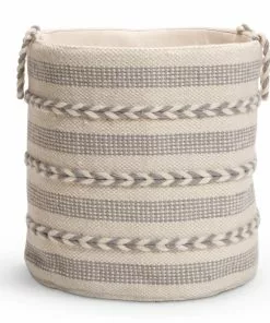 Delta Children Braided Grey Handwoven Basket Décor & Accessories