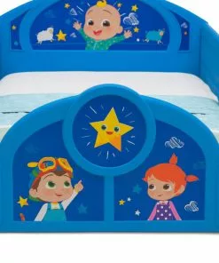 Delta Children Toddler Beds CoComelon Sleep And Play Toddler Bed With Built-In Guardrails