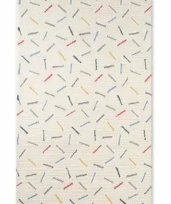 Delta Children Colored Sprinkles Hand-Tufted 100% Wool Area Rug 5x8