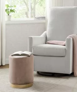 Delta Children Gliders & Rocking Chairs Andie Nursery Glider Swivel Chair With LiveSmart Fabric