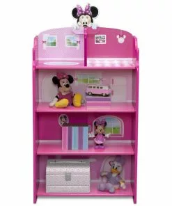 Delta Children Minnie Mouse Wooden Playhouse 4-Shelf Bookcase For Kids