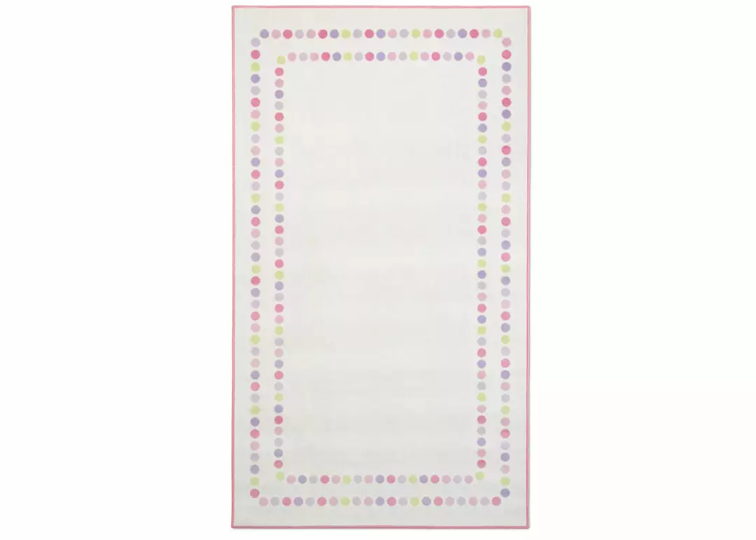 Delta Children Pearl Dot Rectangle Area Rug For Kids, 53-Inch X 59-Inch 4 Delta Children Pearl Dot Rectangle Area Rug For Kids, 53-Inch X 59-Inch