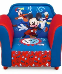 Delta Children Mickey Mouse Kids Upholstered Chair With Sculpted Plastic Frame Kids’ Chairs