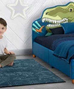 Delta Children Dinosaur Rectangle Area Rug For Kids, 39-Inch X 59-Inch Rugs