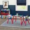 Delta Children Nick Jr. PAW Patrol 4-Piece Playroom Solution – Set Includes Table And 2 Chairs And 6-Bin Toy Organizer