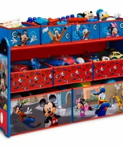 Delta Children Mickey Mouse Deluxe 9 Bin Design And Store Toy Organizer Storage