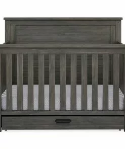 Simmons Kids Caden 6-in-1 Convertible Crib With Trundle Drawer Baby Cribs