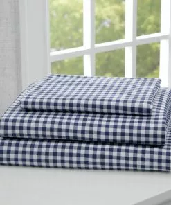 Delta Children Navy Gingham 3-Piece Twin Sheet Set 14 Delta Children Navy Gingham 3-Piece Twin Sheet Set