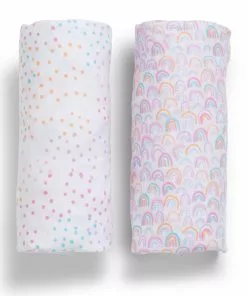Delta Children Rainbow Confetti Fitted Crib Sheets - 2 Pack What's New
