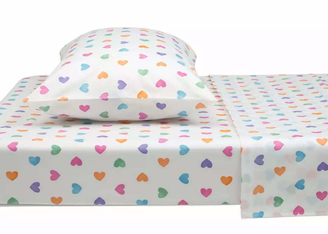 Delta Children Hearts Printed 3-Piece Twin Sheet Set 5 Delta Children Hearts Printed 3-Piece Twin Sheet Set