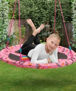 Delta Children Outdoor JoJo Siwa 40-Inch Saucer Swing For Kids