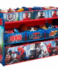 Delta Children Spider-Man Deluxe 9 Bin Design And Store Toy Organizer
