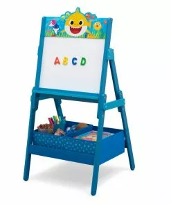 Delta Children Baby Shark Wooden Activity Easel With Storage