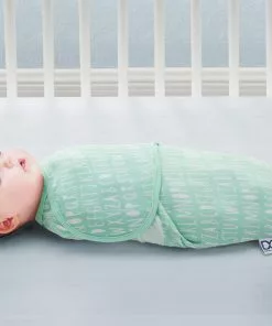 Delta Children Little Lambs Adjustable Swaddle Wrap - Size Large, Fits Babies 3-6 Months/14-18 Lbs.