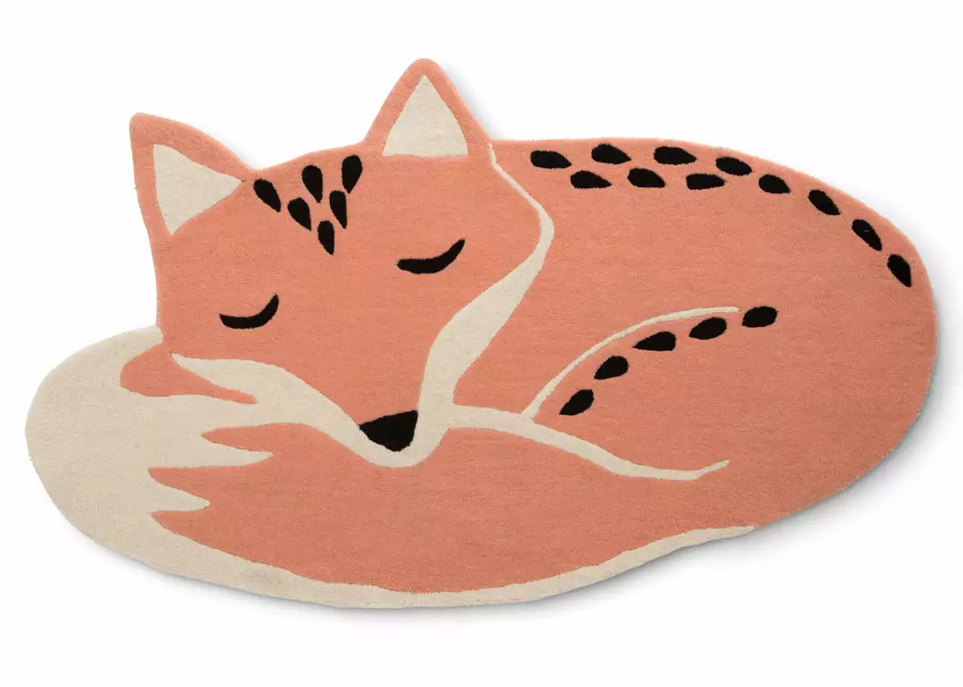 Delta Children Hand-Tufted 100% Wool Fox Rug Rugs 4 Delta Children Hand-Tufted 100% Wool Fox Rug Rugs