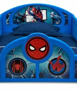 Delta Children Spider-Man Sleep And Play Toddler Bed With Built-In Guardrails Toddler Beds