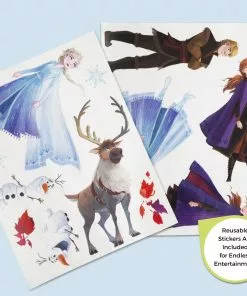 Delta Children Disney Frozen II 4-Piece Playroom Solution – Set Includes Table And 2 Chairs And 6-Bin Toy Organizer Table & Chair Sets