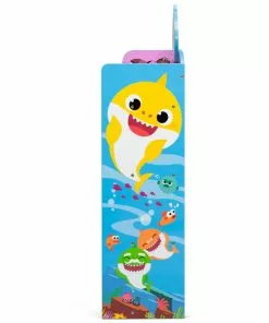 Delta Children Baby Shark Wooden Playhouse 4-Shelf Bookcase For Kids