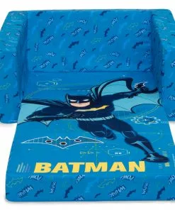 Delta Children Batman Cozee Flip-Out Chair - 2-in-1 Convertible Chair To Lounger For Kids