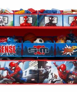 Delta Children Spider-Man Deluxe 9 Bin Design And Store Toy Organizer