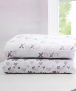Delta Children What's New Hearts N Kisses Fitted Crib Sheets - 2 Pack