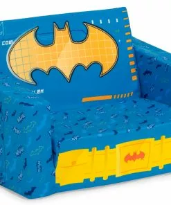 Delta Children Batman Cozee Flip-Out Chair - 2-in-1 Convertible Chair To Lounger For Kids