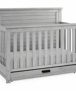 Simmons Kids Caden 6-in-1 Convertible Crib With Trundle Drawer Baby Cribs