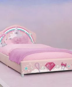 Delta Children Princess Upholstered Twin Bed