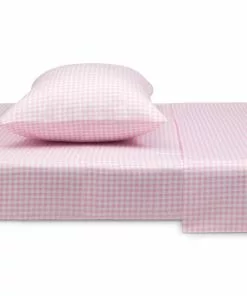 Delta Children Pink Gingham 3-Piece Twin Sheet Set What's New