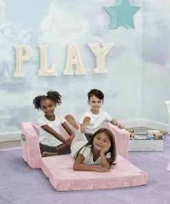 Kids’ Chairs Serta Perfect Sleeper Extra Wide Convertible Sofa To Lounger - Comfy 2-in-1 Flip Open Couch/Sleeper For Kids