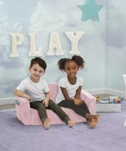 Kids’ Chairs Serta Perfect Sleeper Extra Wide Convertible Sofa To Lounger - Comfy 2-in-1 Flip Open Couch/Sleeper For Kids