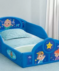 Delta Children Toddler Beds CoComelon Sleep And Play Toddler Bed With Built-In Guardrails