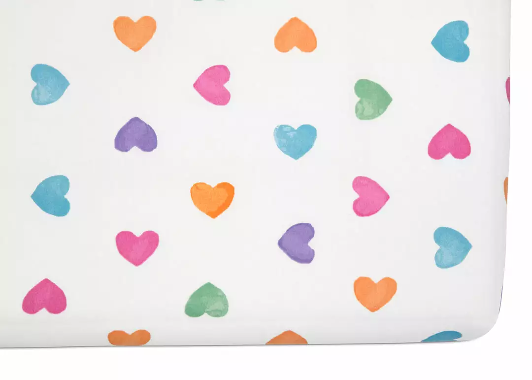 Delta Children Hearts Printed 3-Piece Twin Sheet Set 4 Delta Children Hearts Printed 3-Piece Twin Sheet Set