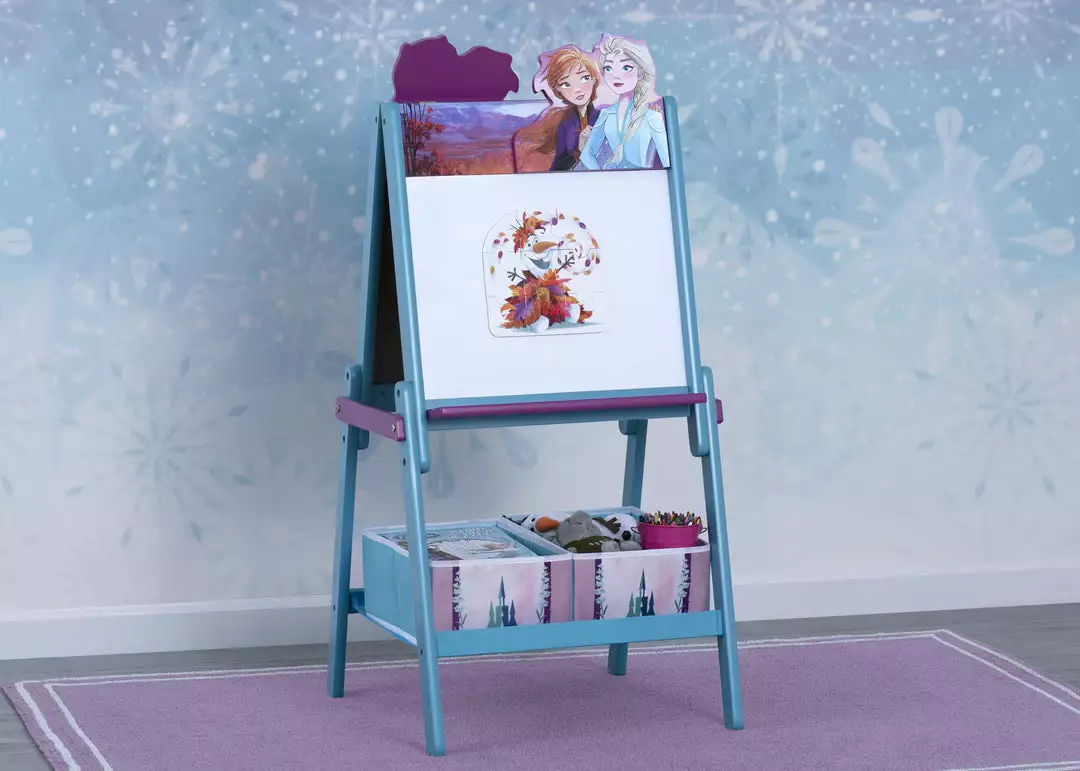 Delta Children Easels Frozen II Wooden Double-Sided Activity Easel With Storage 4 Delta Children Easels Frozen II Wooden Double-Sided Activity Easel With Storage