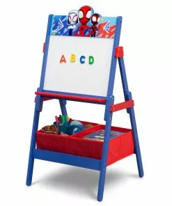 Delta Children Spidey And His Amazing Friends Wooden Activity Easel With Storage